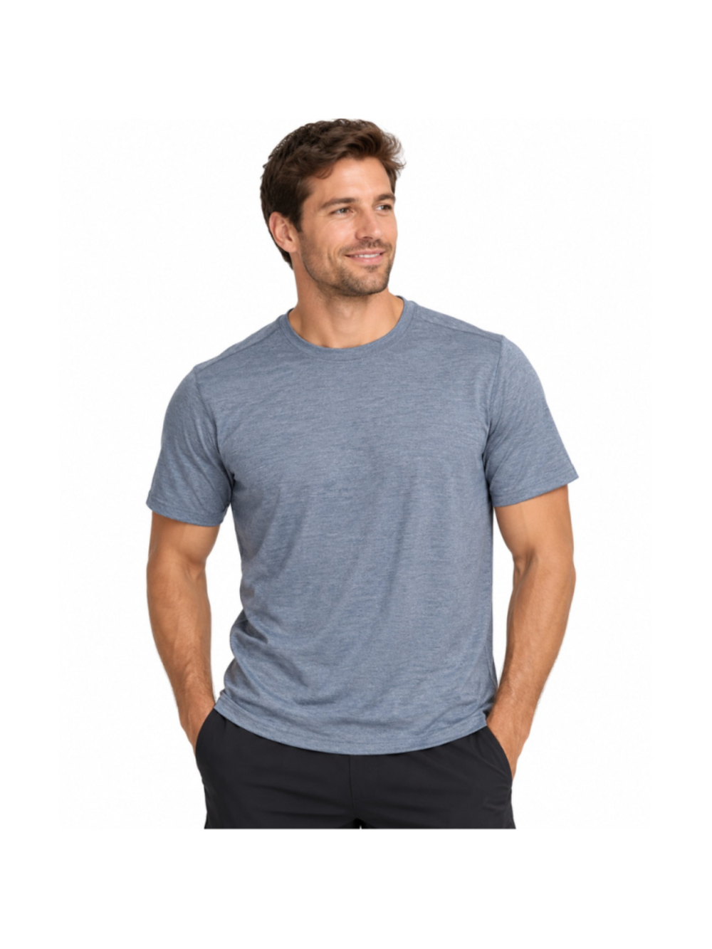 Men's All in Motion Soft Stretch Short Sleeve T-Shirt–Blue–Size S–NWT